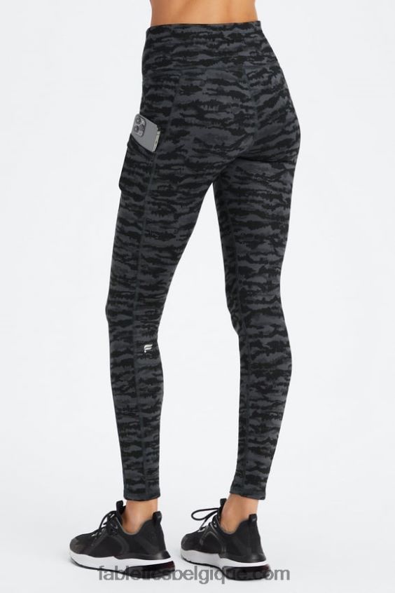 legging à poche taille haute therma-flex femmes Fabletics 404P0T1037 tigresse en étain