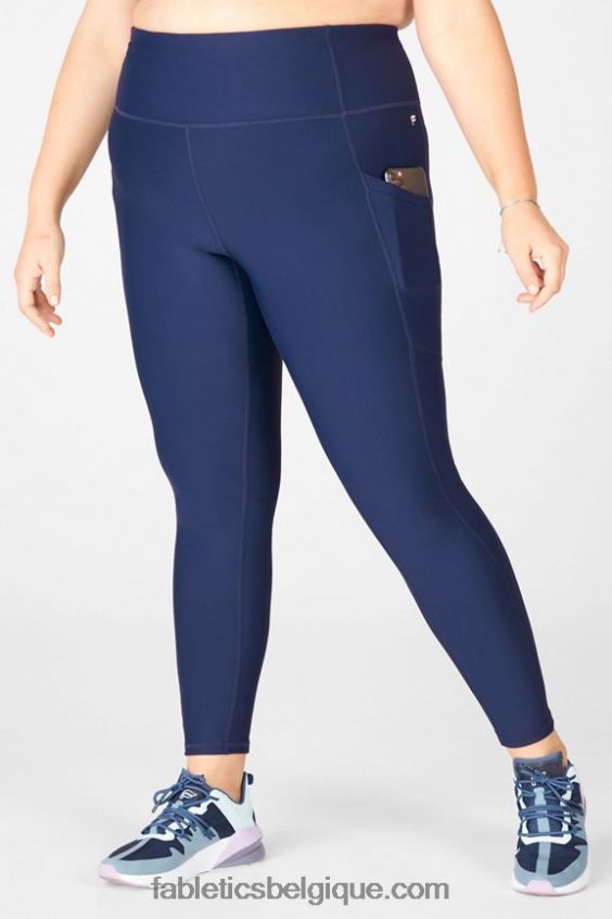 legging à poche taille haute therma-flex femmes Fabletics 404P0T1039 marine