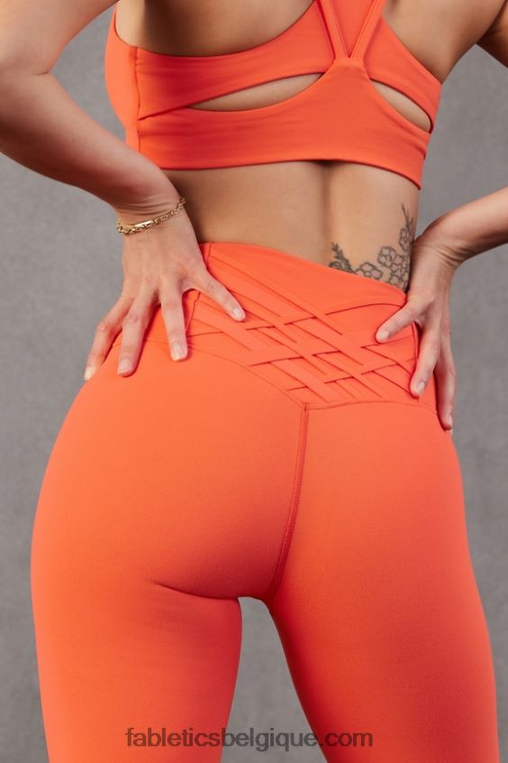 legging taille haute 7/8 boost powerhold 57 femmes Fabletics 404P0T836 orange passion