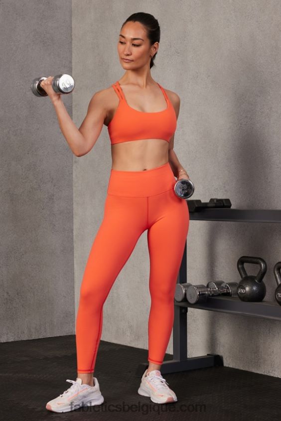 legging taille haute 7/8 boost powerhold 57 femmes Fabletics 404P0T836 orange passion