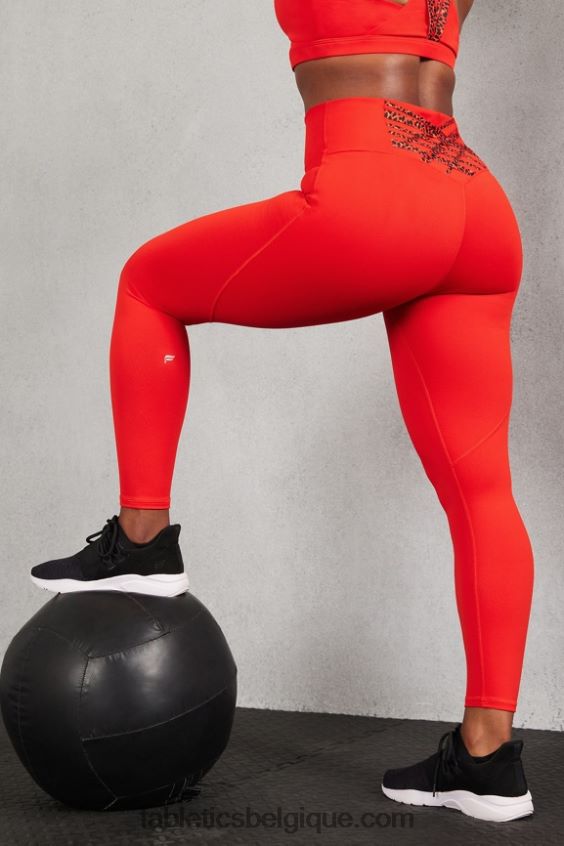 legging taille haute 7/8 boost powerhold 58 femmes Fabletics 404P0T839 électrique cerise mini léopard
