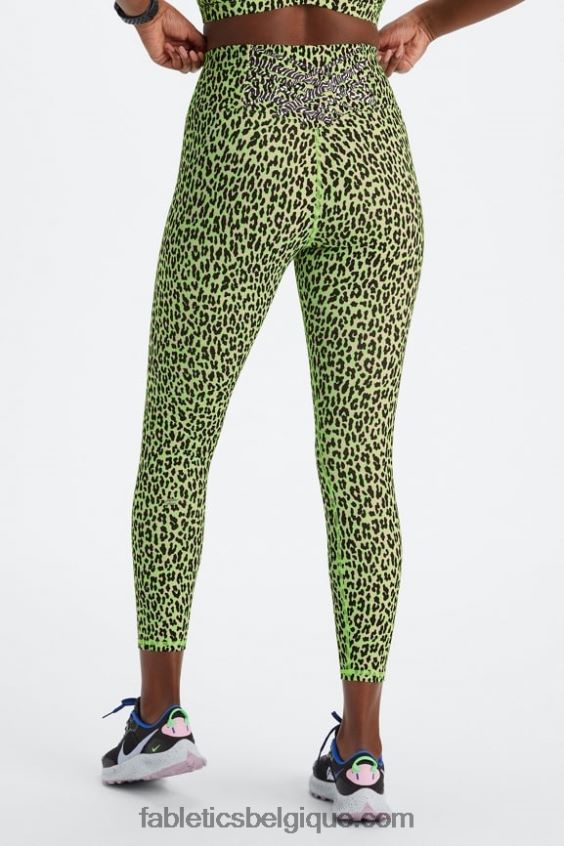 legging taille haute 7/8 boost powerhold 58 femmes Fabletics 404P0T842 surligneur guépard ondulé/zèbre marbré