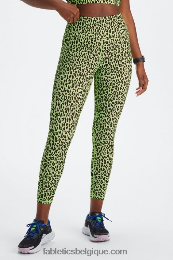 legging taille haute 7/8 boost powerhold 58 femmes Fabletics 404P0T842 surligneur guépard ondulé/zèbre marbré