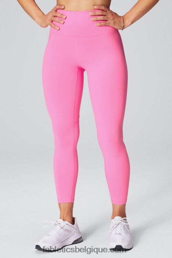 legging taille haute 7/8 boost powerhold 58 femmes Fabletics 404P0T843 rose électrique/guépard ondulé