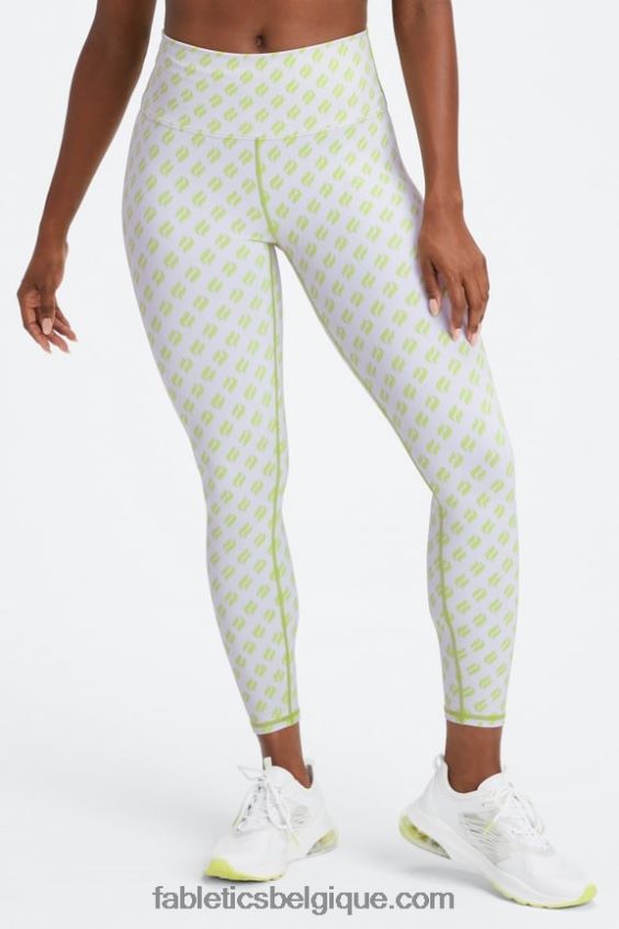 legging taille haute 7/8 boost powerhold 59 femmes Fabletics 404P0T847 tranche de logo de limeade