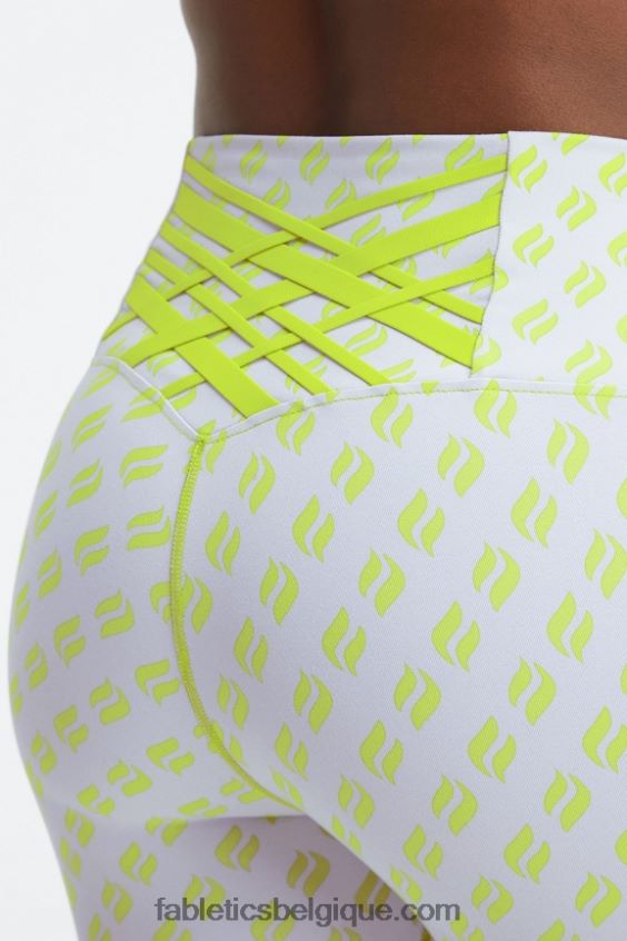 legging taille haute 7/8 boost powerhold 59 femmes Fabletics 404P0T847 tranche de logo de limeade