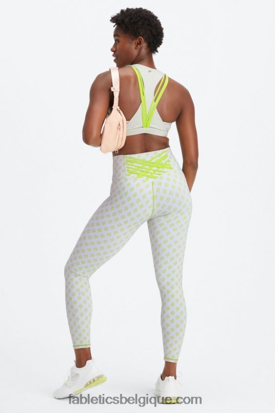 legging taille haute 7/8 boost powerhold 59 femmes Fabletics 404P0T847 tranche de logo de limeade