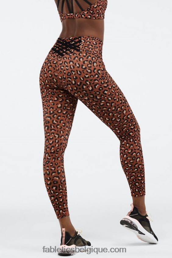 legging taille haute 7/8 boost powerhold 62 femmes Fabletics 404P0T860 moka meru/noir