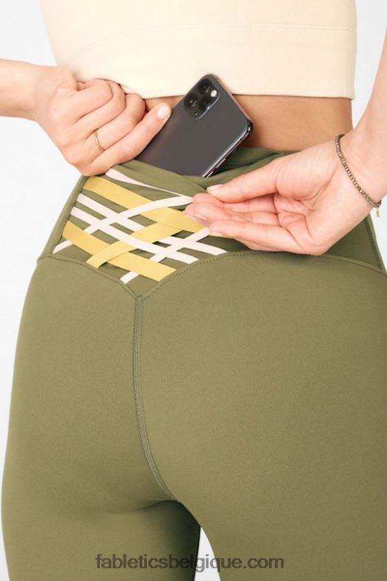 legging taille haute 7/8 boost powerhold 62 femmes Fabletics 404P0T862 bosquet/agave/dune de sable