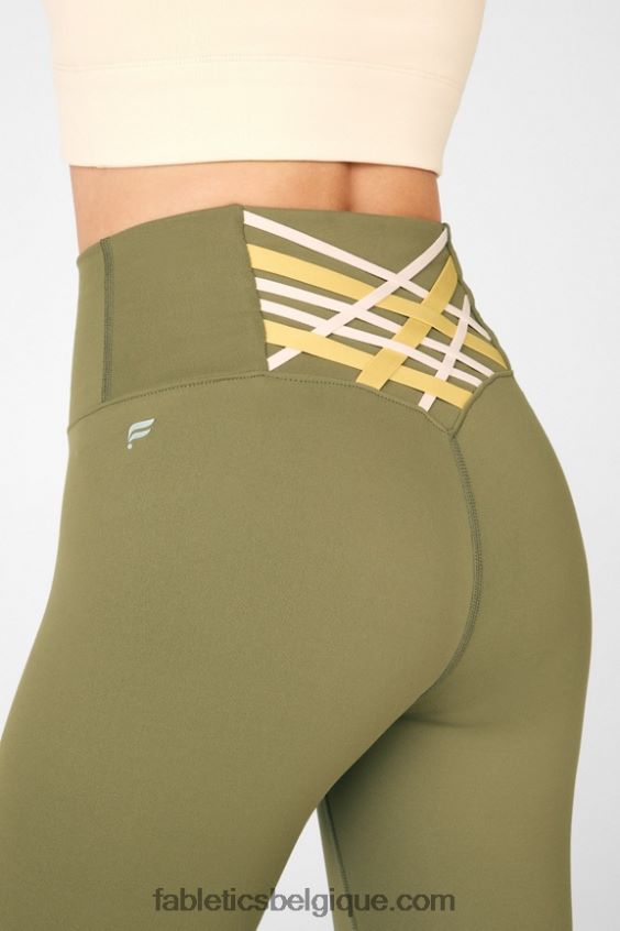 legging taille haute 7/8 boost powerhold 62 femmes Fabletics 404P0T862 bosquet/agave/dune de sable