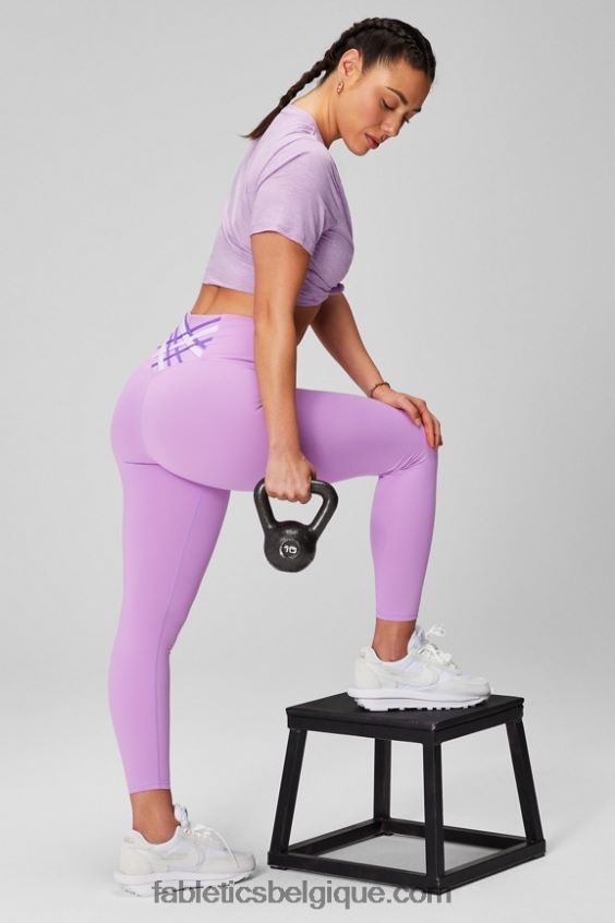 legging taille haute 7/8 boost powerhold 84 femmes Fabletics 404P0T1196 grotte de cristal/chuchotement lilas/violet de suif