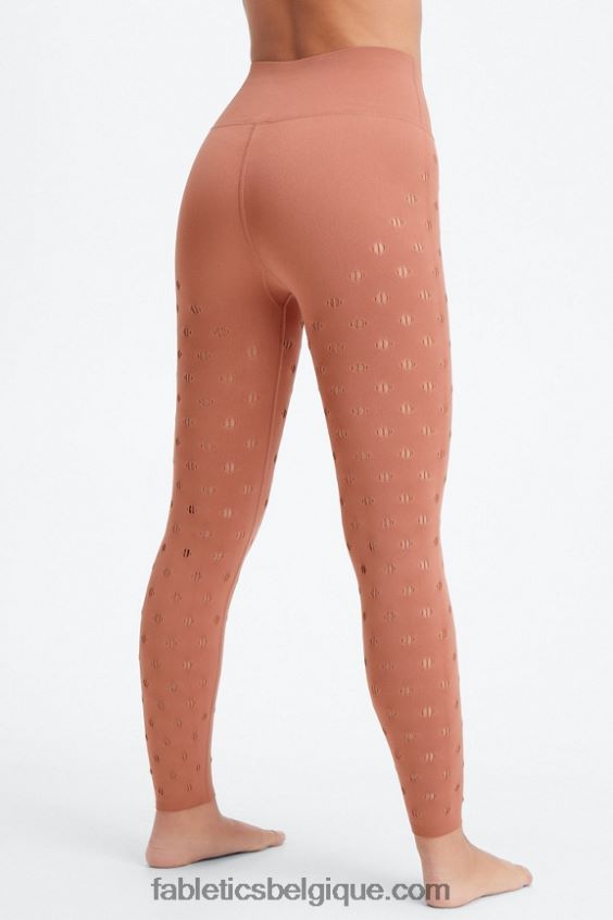 legging taille haute 7/8 sculptknit femmes Fabletics 404P0T1154 caramel au beurre