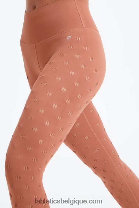 legging taille haute 7/8 sculptknit femmes Fabletics 404P0T1154 caramel au beurre