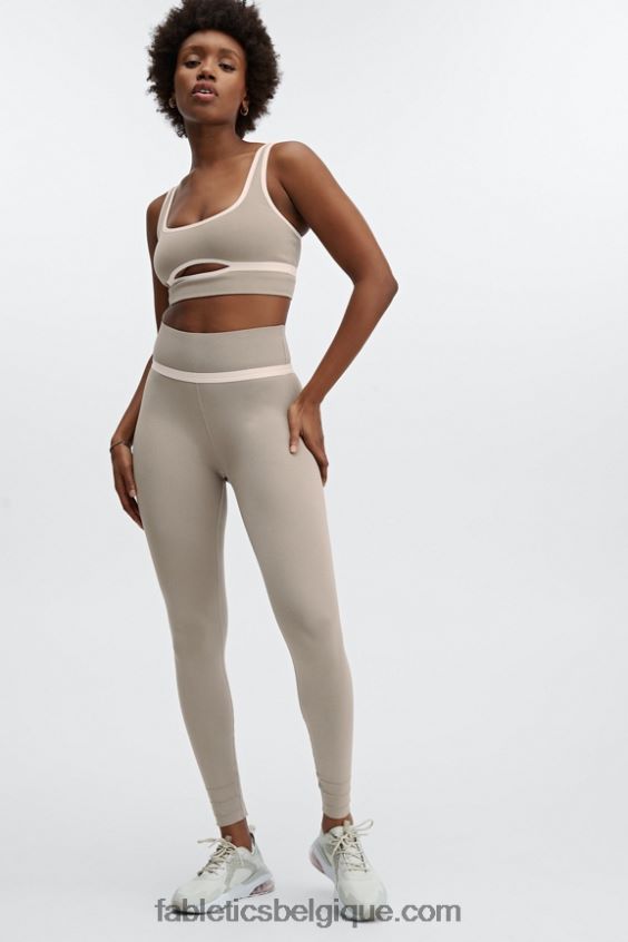 legging taille haute à découpes sculptknit femmes Fabletics 404P0T1176 fumée/opale