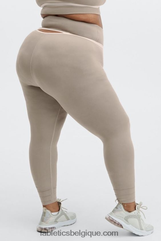 legging taille haute à découpes sculptknit femmes Fabletics 404P0T1177 fumée/opale