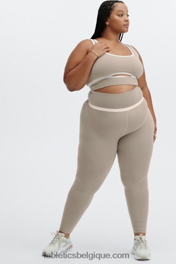 legging taille haute à découpes sculptknit femmes Fabletics 404P0T1177 fumée/opale