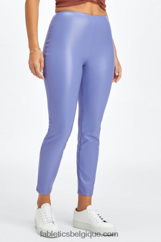 legging taille haute en cuir vegan femmes Fabletics 404P0T1128 campanule