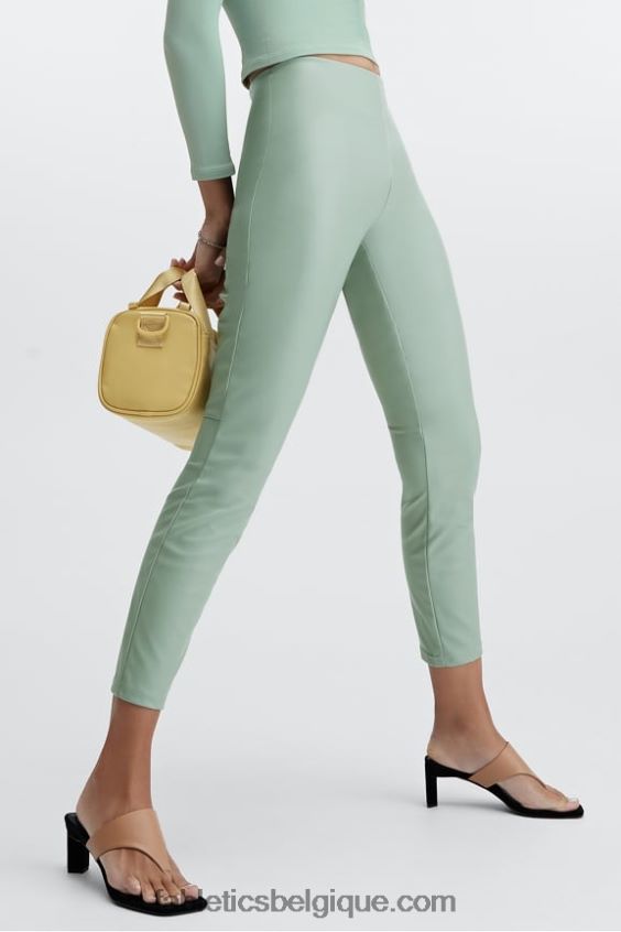 legging taille haute en cuir vegan femmes Fabletics 404P0T1129 jardin poussiéreux