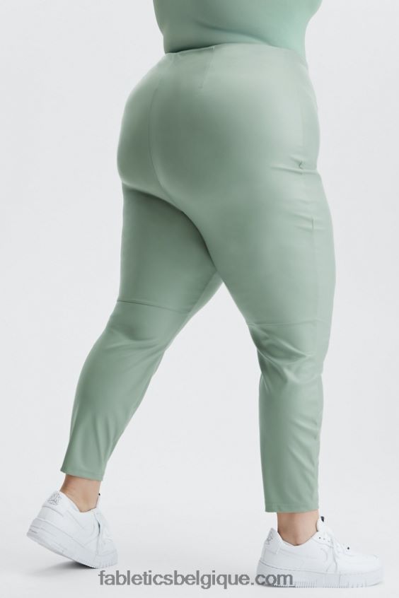 legging taille haute en cuir vegan femmes Fabletics 404P0T1130 jardin poussiéreux