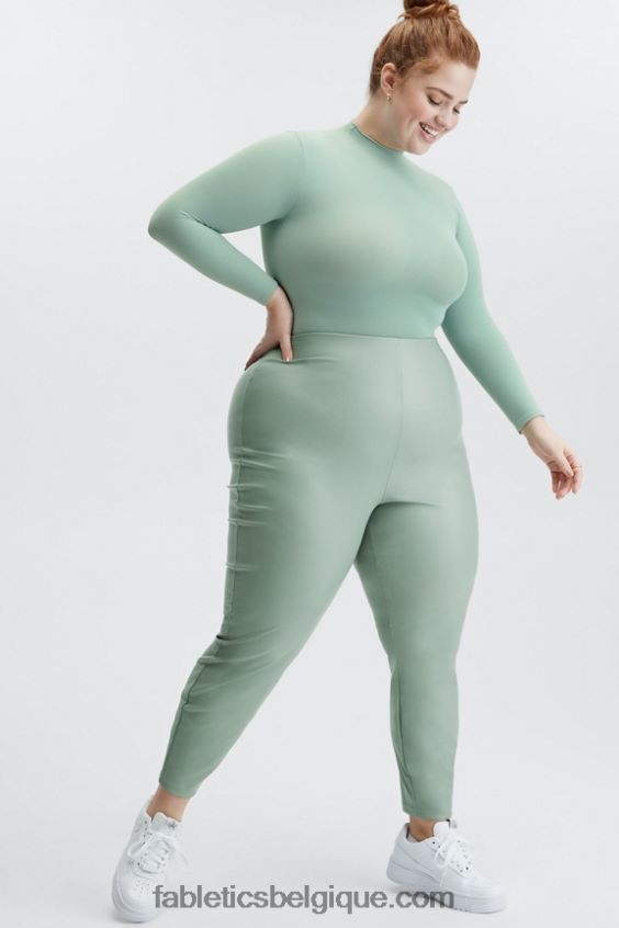 legging taille haute en cuir vegan femmes Fabletics 404P0T1130 jardin poussiéreux