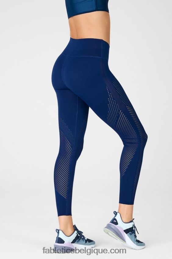 legging taille haute en maille sculpturale femmes Fabletics 404P0T1245 marine