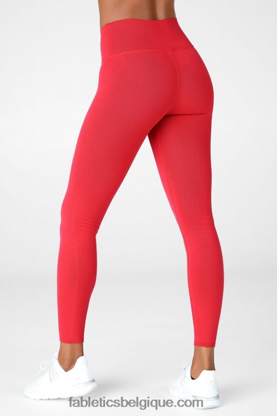 legging taille haute en maille sculpturale femmes Fabletics 404P0T1248 kaki