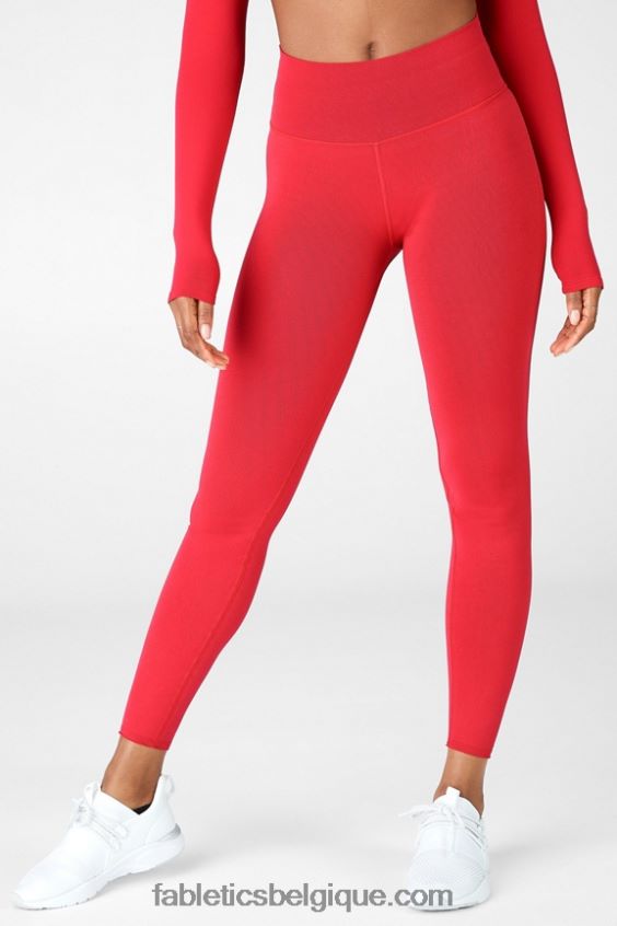 legging taille haute en maille sculpturale femmes Fabletics 404P0T1248 kaki