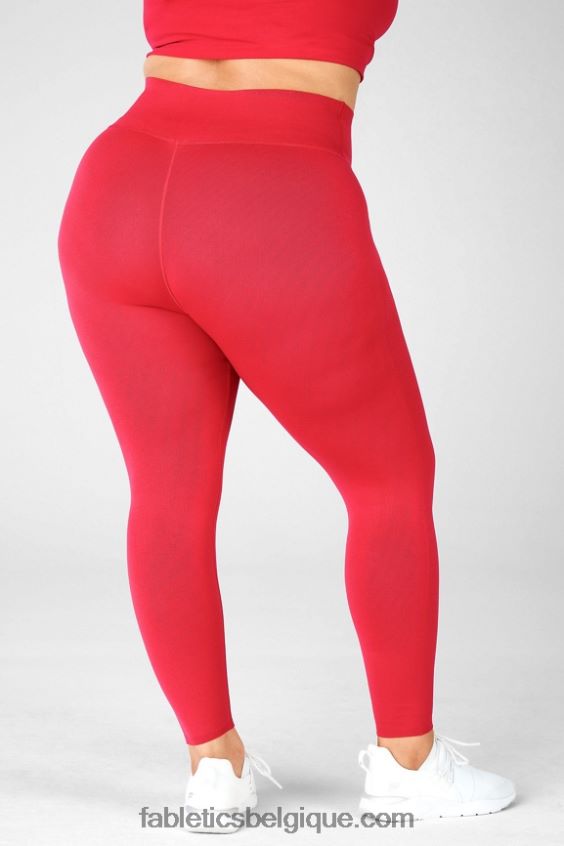legging taille haute en maille sculpturale femmes Fabletics 404P0T1249 kaki