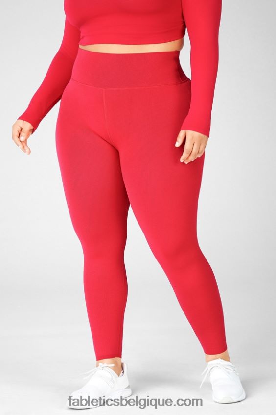 legging taille haute en maille sculpturale femmes Fabletics 404P0T1249 kaki