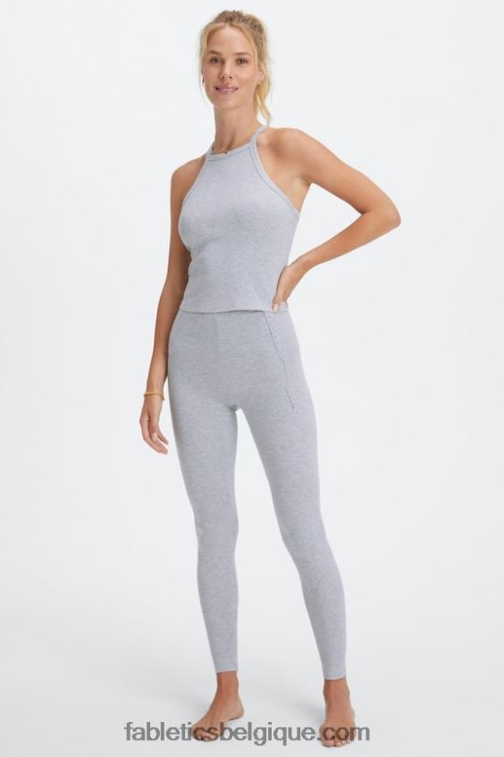legging taille haute femmes Fabletics 404P0T1132 gris chiné classique
