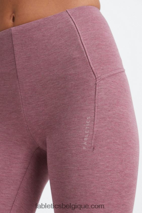 legging taille haute femmes Fabletics 404P0T1134 bruyère de vin français