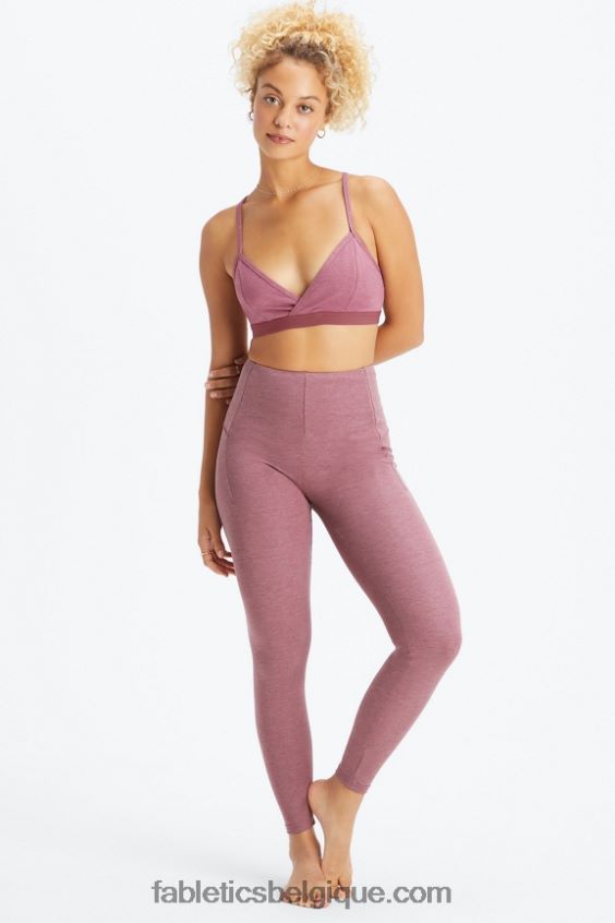 legging taille haute femmes Fabletics 404P0T1134 bruyère de vin français