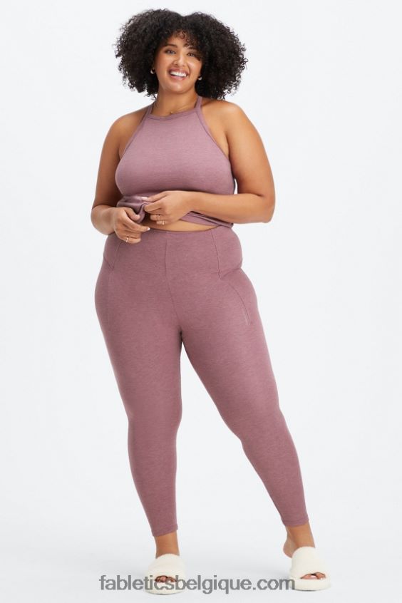 legging taille haute femmes Fabletics 404P0T1135 bruyère de vin français