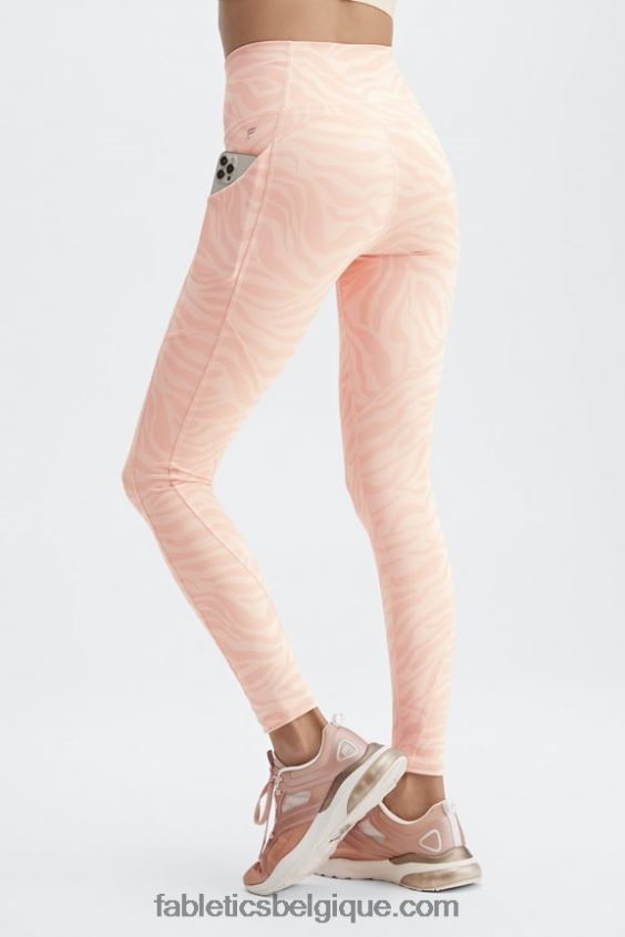 legging taille haute oasis pureluxe 70 femmes Fabletics 404P0T912 trait de zèbre de sable