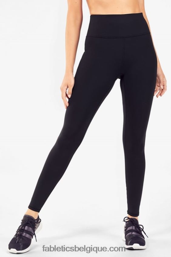 legging taille haute pour temps froid femmes Fabletics 404P0T1199 noir