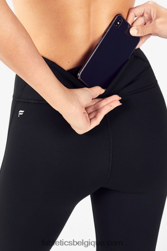 legging taille haute pour temps froid femmes Fabletics 404P0T1199 noir