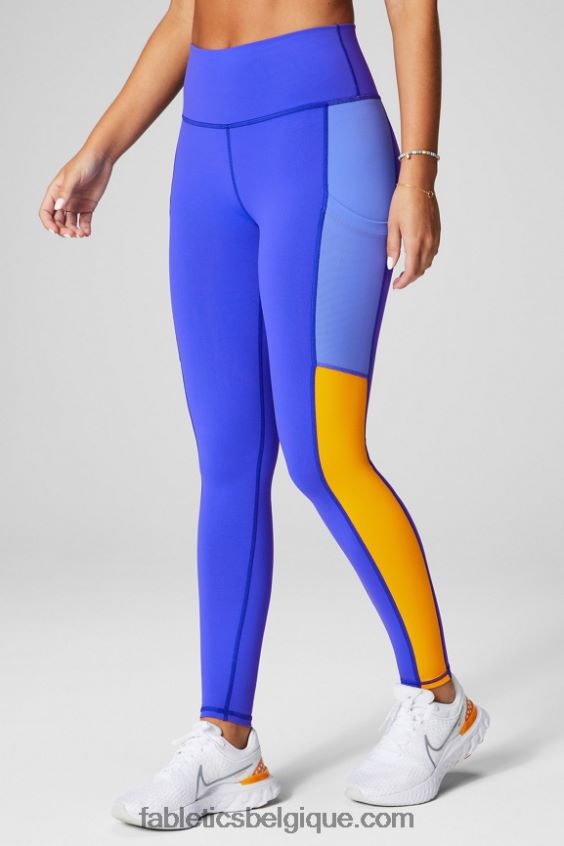 legging taille haute powerhold nomade 38 femmes Fabletics 404P0T734 punch royal extrême/pervenche/soleil de l\'après-midi