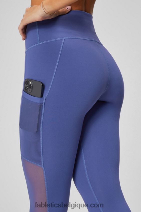 legging taille haute powerhold nomade 38 femmes Fabletics 404P0T736 heatmap léopard/bleu marine