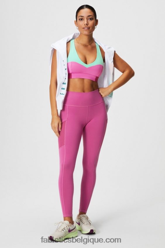 legging taille haute powerhold nomade 39 femmes Fabletics 404P0T740 lavande/multicolore