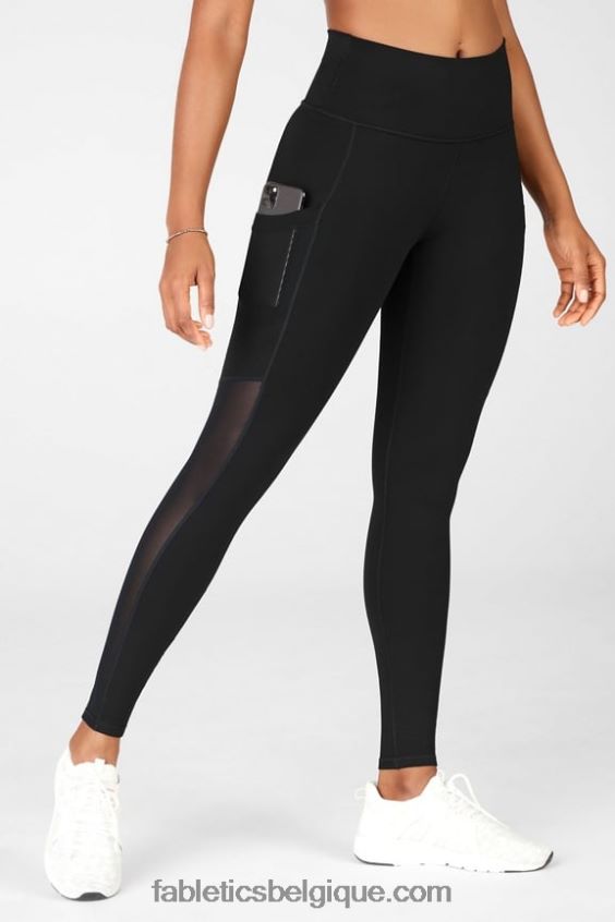 legging taille haute powerhold nomade 39 femmes Fabletics 404P0T742 vert fairway/rayure blanche