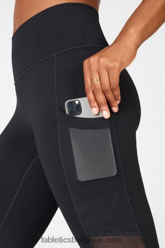 legging taille haute powerhold nomade 39 femmes Fabletics 404P0T742 vert fairway/rayure blanche