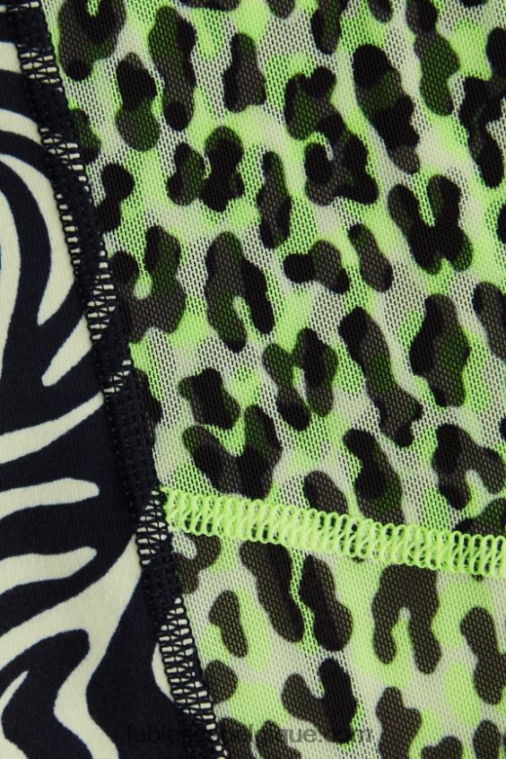 legging taille haute powerhold nomade 40 femmes Fabletics 404P0T744 zèbre marbré/surligneur guépard ondulé