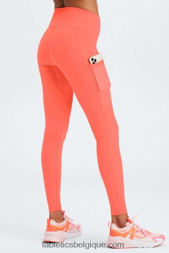 legging taille haute powerhold nomade 41 femmes Fabletics 404P0T750 noir/rose évasion folie estivale