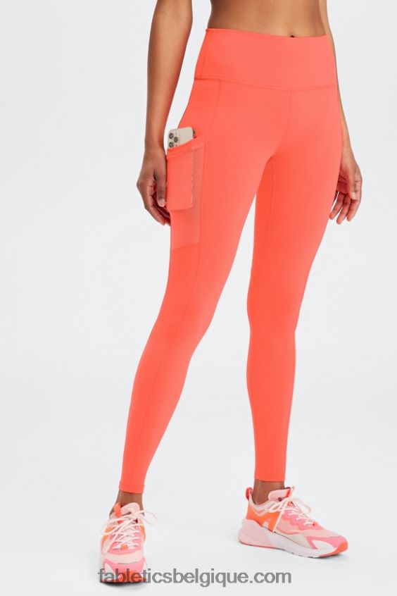 legging taille haute powerhold nomade 41 femmes Fabletics 404P0T750 noir/rose évasion folie estivale