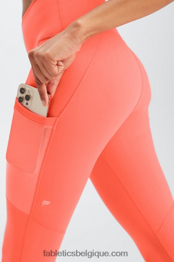 legging taille haute powerhold nomade 41 femmes Fabletics 404P0T750 noir/rose évasion folie estivale