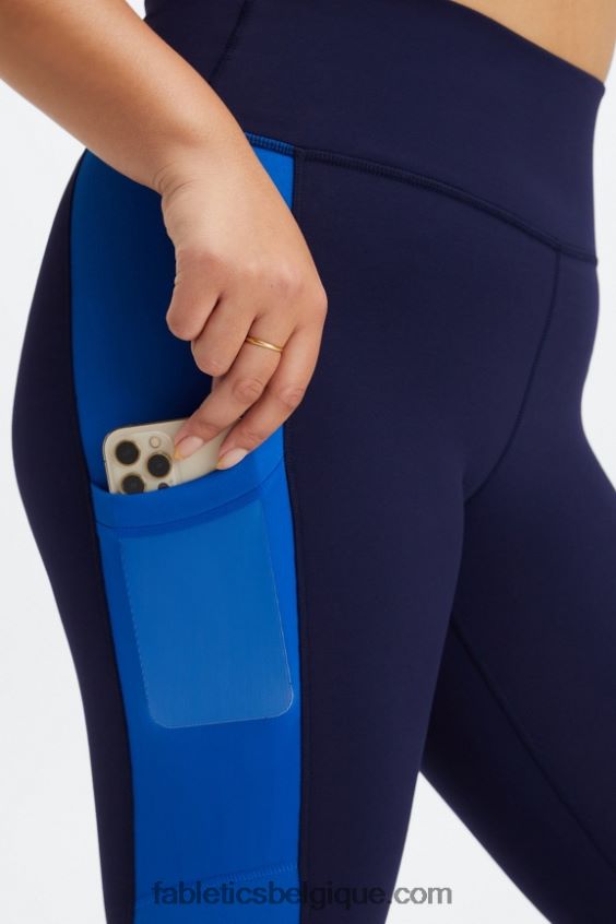 legging taille haute powerhold nomade 41 femmes Fabletics 404P0T751 marine foncé/bleu électrique