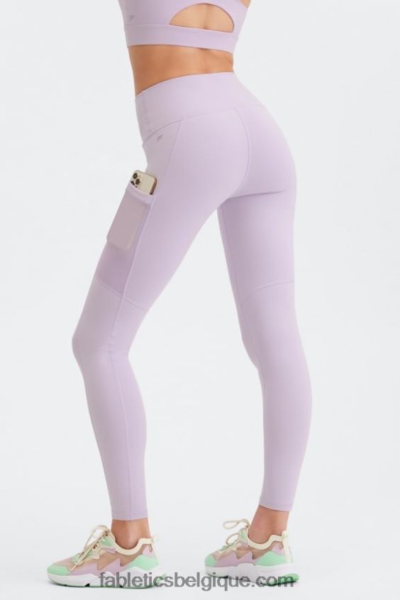 legging taille haute powerhold nomade 42 femmes Fabletics 404P0T755 crème au beurre noir/rose