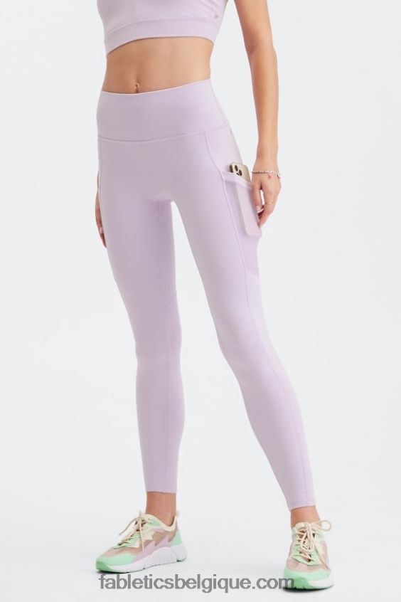 legging taille haute powerhold nomade 42 femmes Fabletics 404P0T755 crème au beurre noir/rose