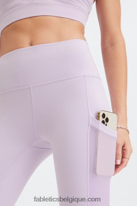 legging taille haute powerhold nomade 42 femmes Fabletics 404P0T755 crème au beurre noir/rose