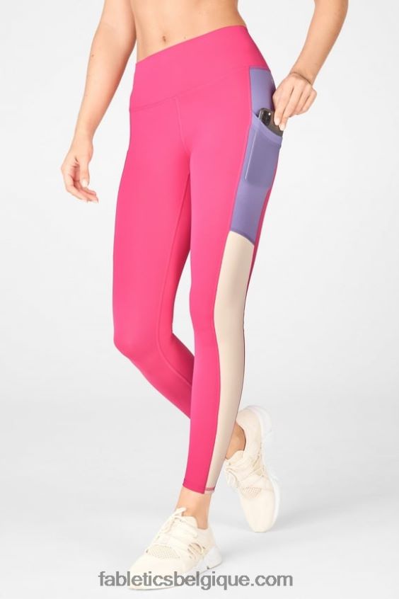 legging taille haute powerhold nomade 42 femmes Fabletics 404P0T757 peluche rose/violette/tapioca